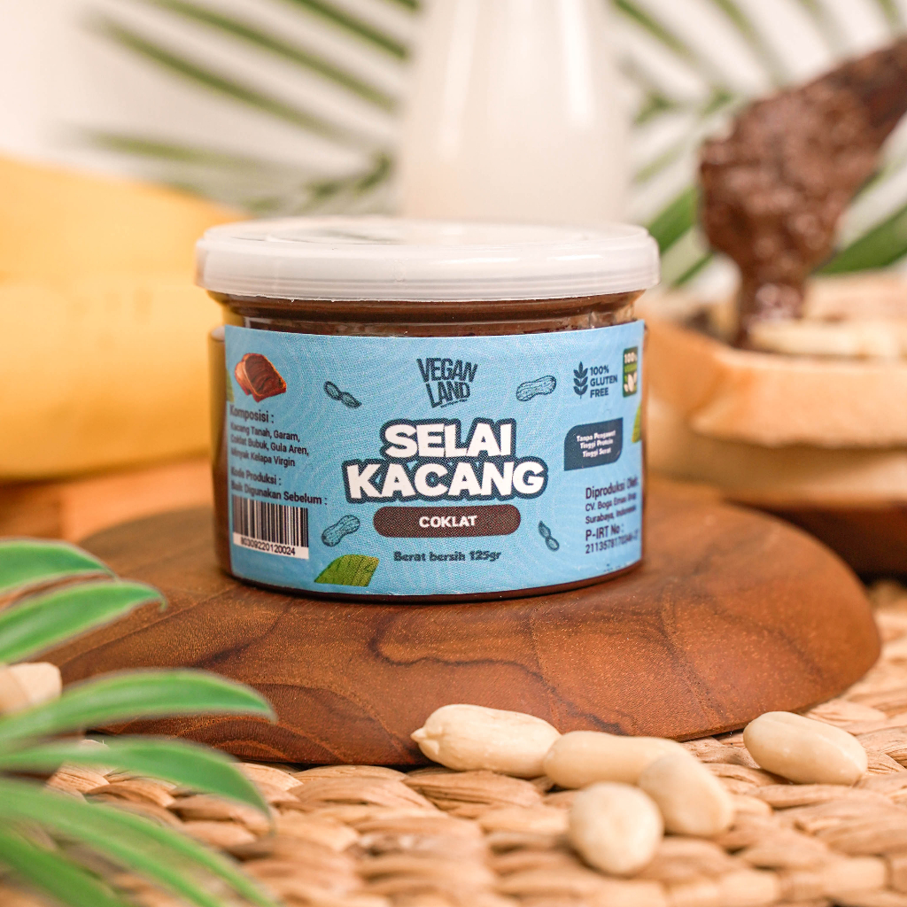 

[VEGAN] PEANUT BUTTER 125 GR | SELAI KACANG 125 GRAM | ORIGINAL - CHOCOLATE - CHOCO CRUNCHY | VEGAN LAND