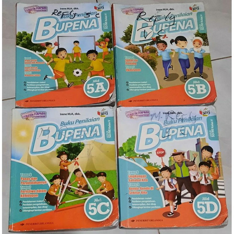 Buku bekas bupena kelas 5 SD A,B,C,D Penerbit Erlangga