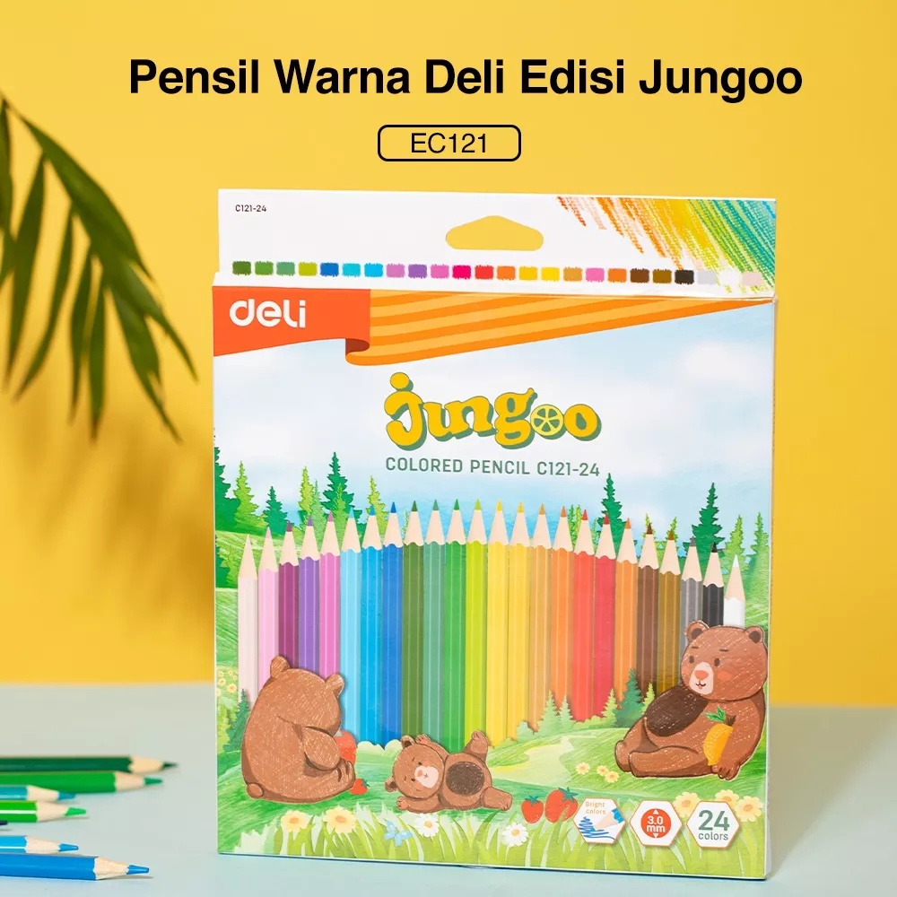 

Deli Colored Pencil / Pensil Warna Lucu 12 24 Warna Pewarnaan Cerah EC121-XX