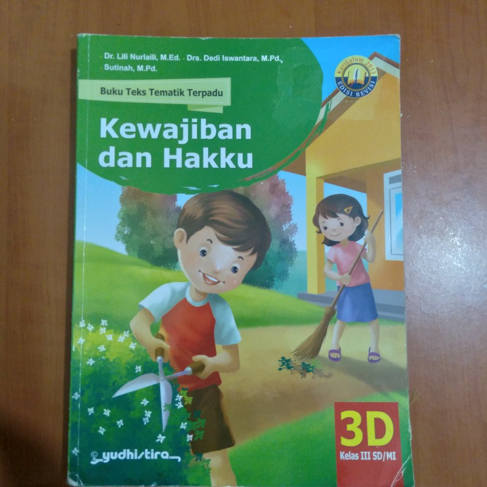 Buku Tematik 3D Kewajiban dan Hakku Yudistira Kelas 3 SD/MI K13 Preloved
