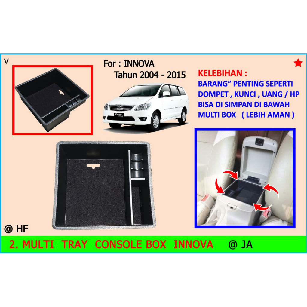 TEMPAT KOIN / TEMPAT COIN/MULTI TRAY CONSOLE BOX INNOVA LAMA-Multi Tray Consule Box Innova 2004-2015