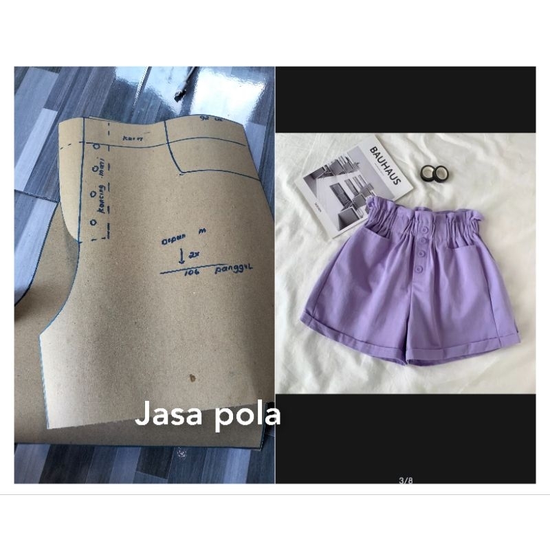 pola instan celana pendek