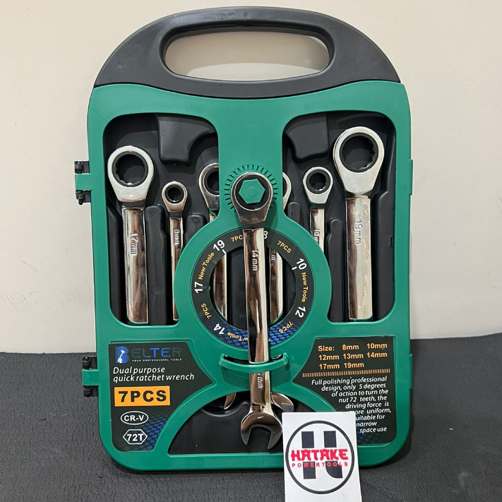 Belter Kunci Ring Set 7pcs BELTER Kunci Ring 8-19mm Wrench Ratchet