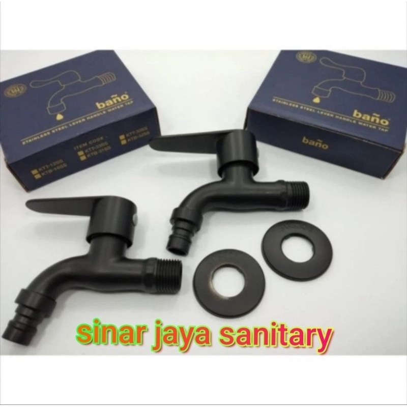 Kran taman hitam bano / Kran black bano / Kran tembok bano hitam