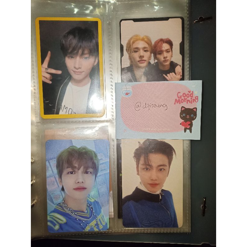 Photocard Hyunjin Leeknow unit Jaemin Digipack Universe NCT Straykids lee know yellow border yb yell