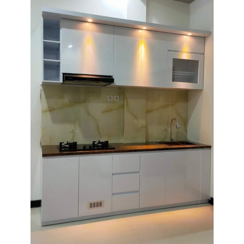 Rak dapur Kitchen set minimalis Cabinet dapur Meja dapur Kitchen set hpl Toko kitchen set malang