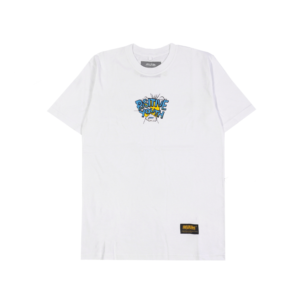 T-SHIRT KAOS HELIUM POSITIVE YOUTH WHITE UNISEX KAOS LAKI-LAKI DISTRO
