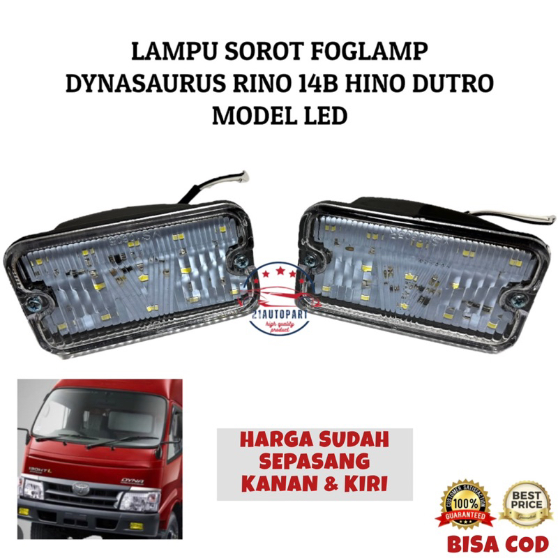 Lampu Sorot Foglamp Dynasaurus Rino 14B Hino Dutro Model Led Harga Sepasang