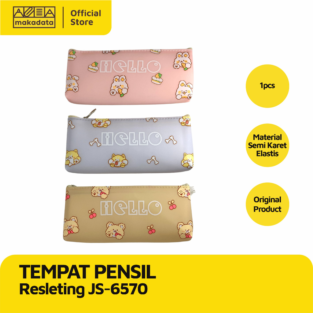 PENCIL CASE / TEMPAT PENSIL KAIN 6570 (1 PCS) MURAH