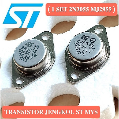 1 SET MJ 2955 - MJ 3055 ST MJ2955 MJ3055 2N2955 2N 3055 TR TRANSISTOR