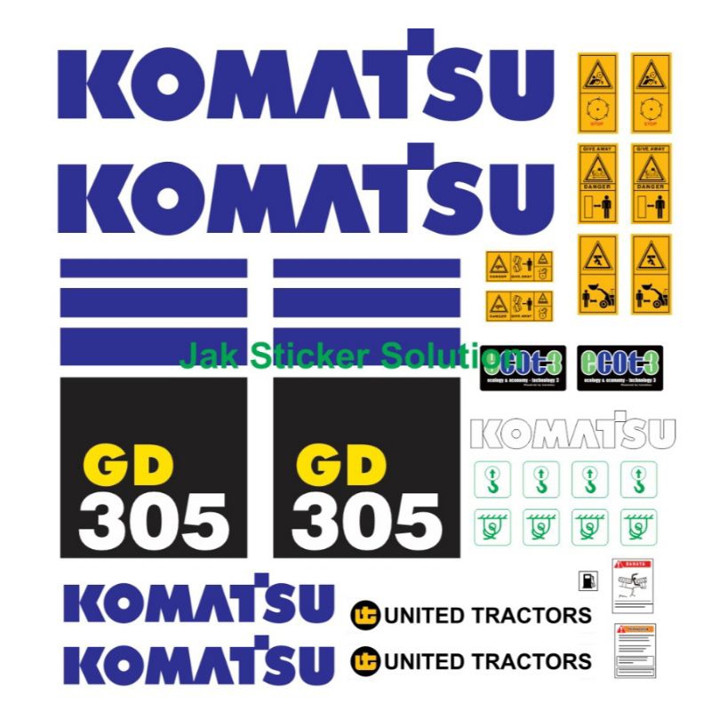 Stiker Komatsu GD305 Sticker Motor Grader