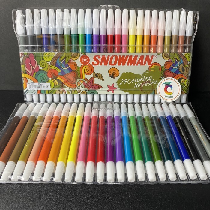 

Spidol Snowman set 24 warna