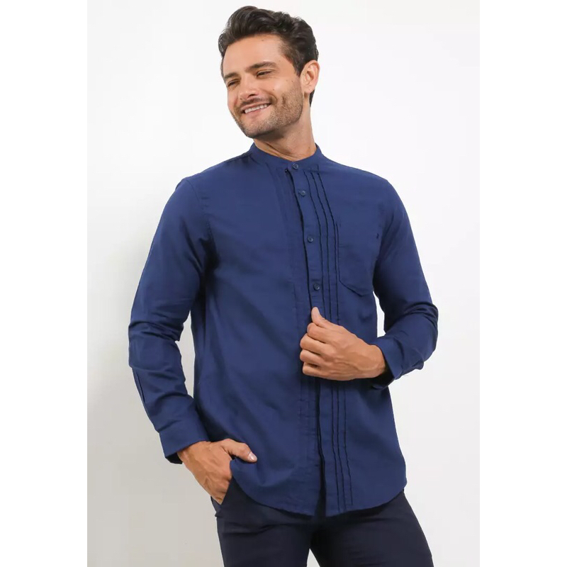 Kemeja Koko Lois Original KLL332NV - Lengan Panjang