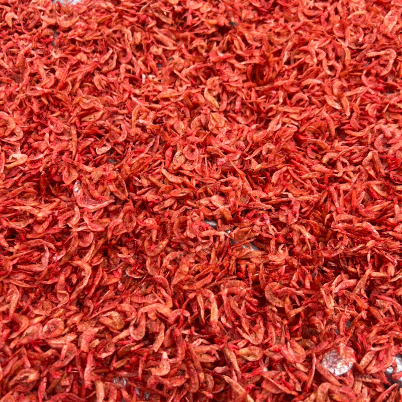 500gram udang kering pigment merah | pakan ikan predator | makanan ikan channa red sampit red barito