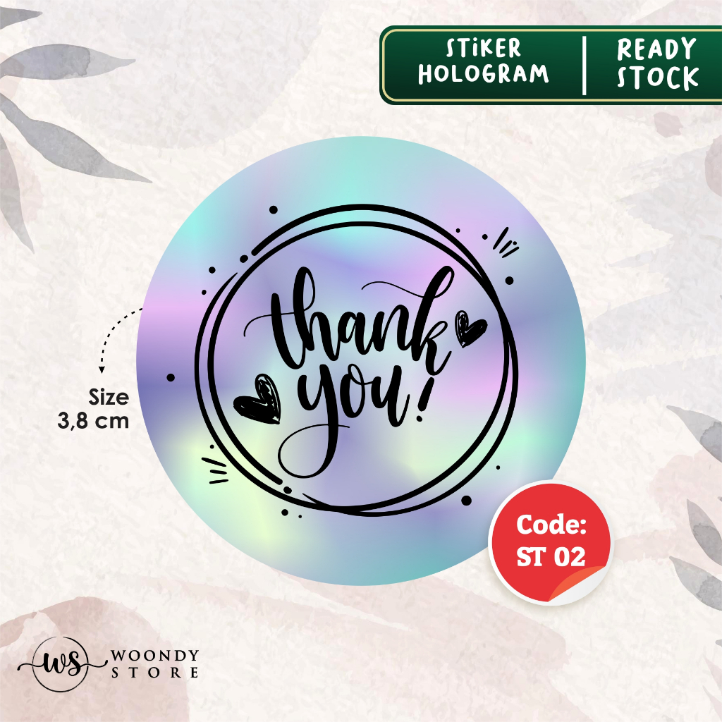 

STIKER LABEL STICKER SEGEL THANK YOU KRAFT/HOLOGRAM MURAH