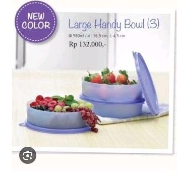Large Handy Bowl Tupperware ungu (3)/ tempat makan tupperware