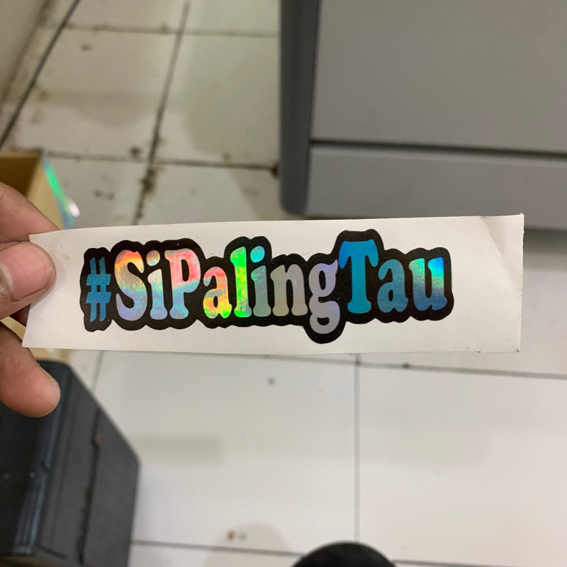 

Stiker sipaling tau hologram