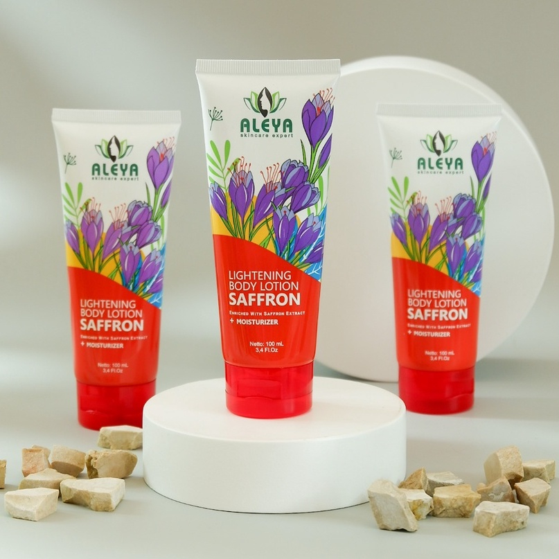 Lotion brigtening body lotion Aleya BPOM - lotion lightening saffron aleya