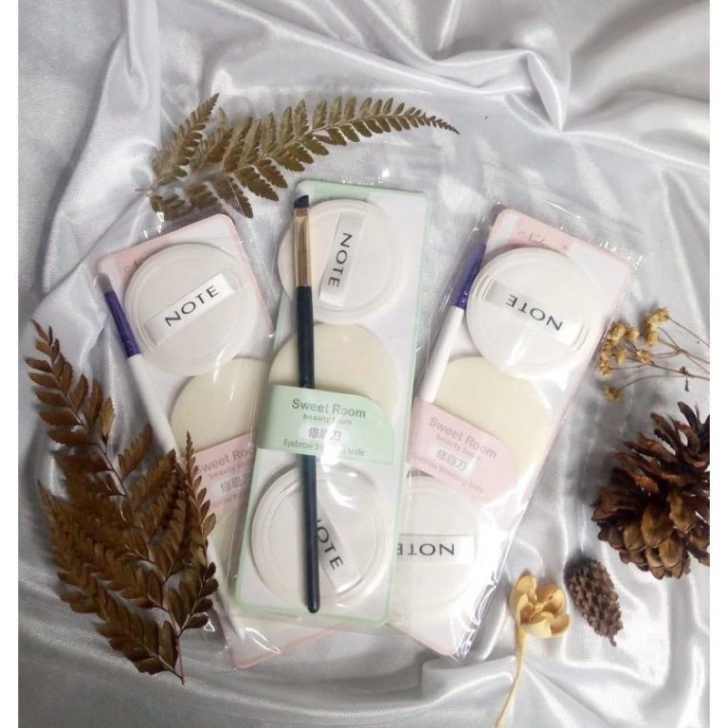 Set Kuas + Spons Cushion (1 kuas + 2 spons) brush + sponge cushion