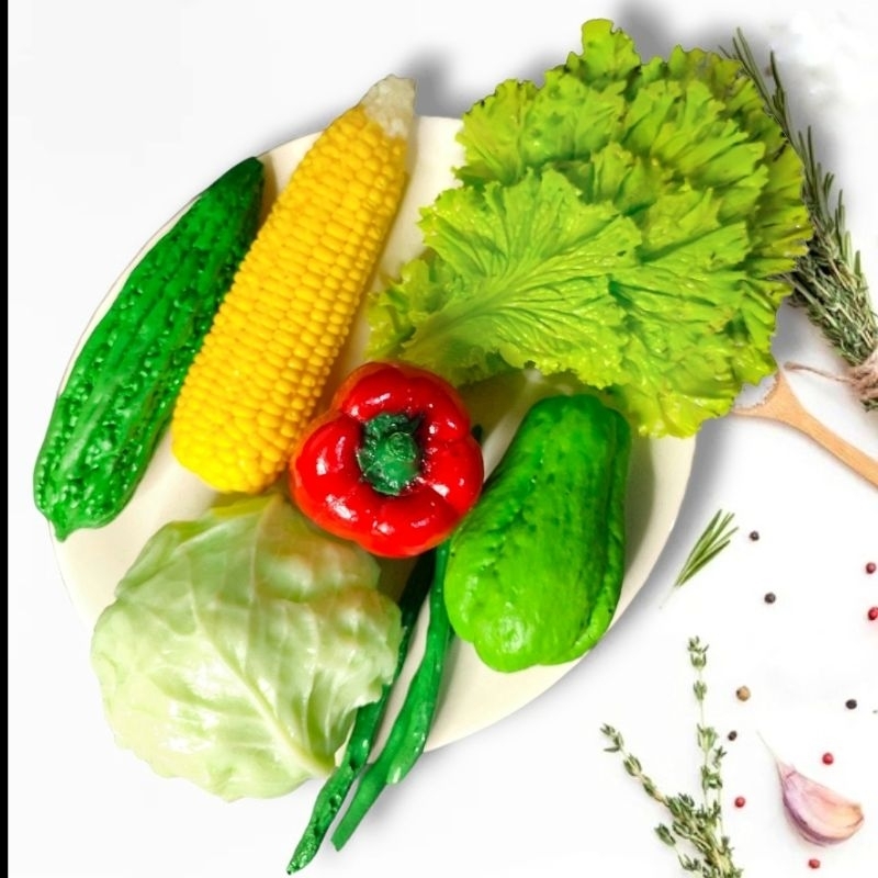 RB Sayuran Hias Hiasan Replika Sayuran Sayuran Palsu Sayuran Pajangan Sayuran Dan Buah Imitasi Bahan