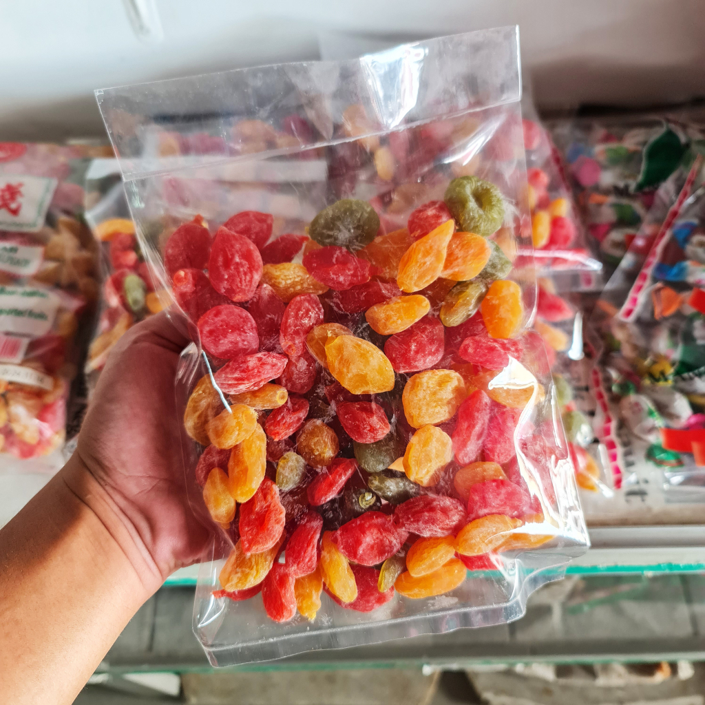 

Manisan Buah Persik Kering Aneka Warna 500gr / Manisan Imlek / Manisan Lebaran / Manisan Import