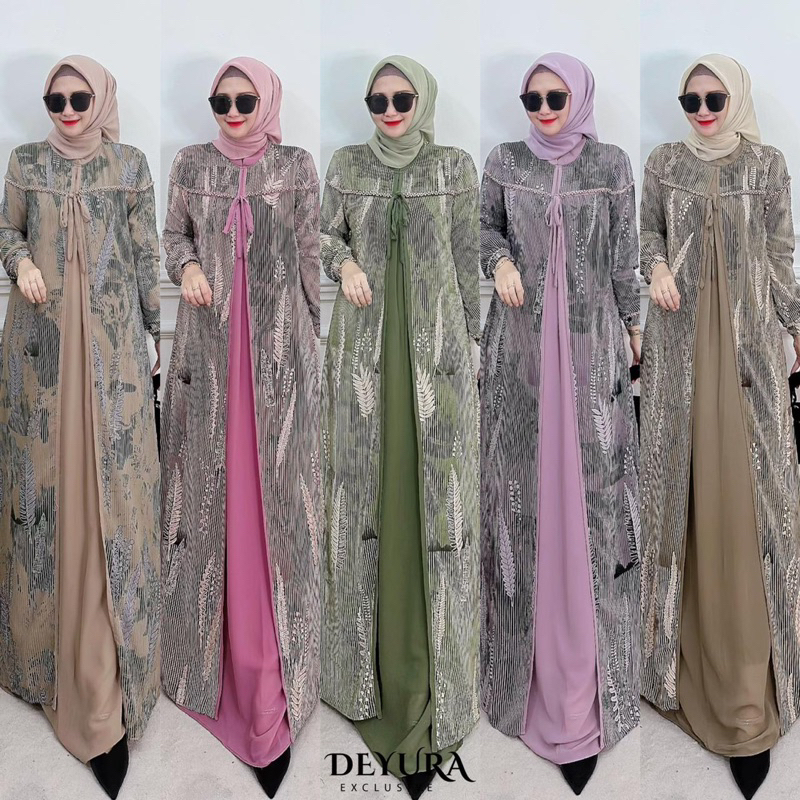 GAMIS MEWAH HARUMA DRESS BY DEYURA EXCLUSIVE //GAMIS MOTIF CERUTY ORY //ALODY