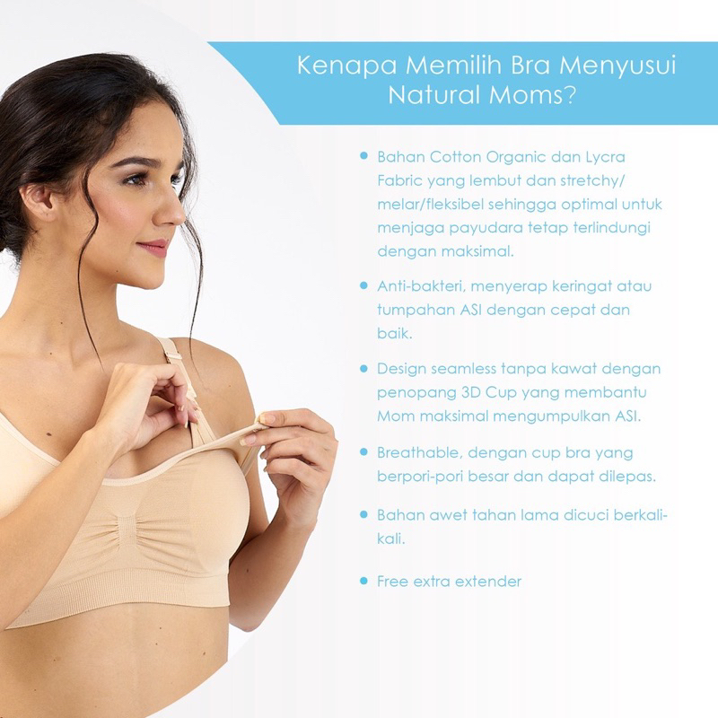 Natural Moms Seamless Nursing Bra Bra Menyusui