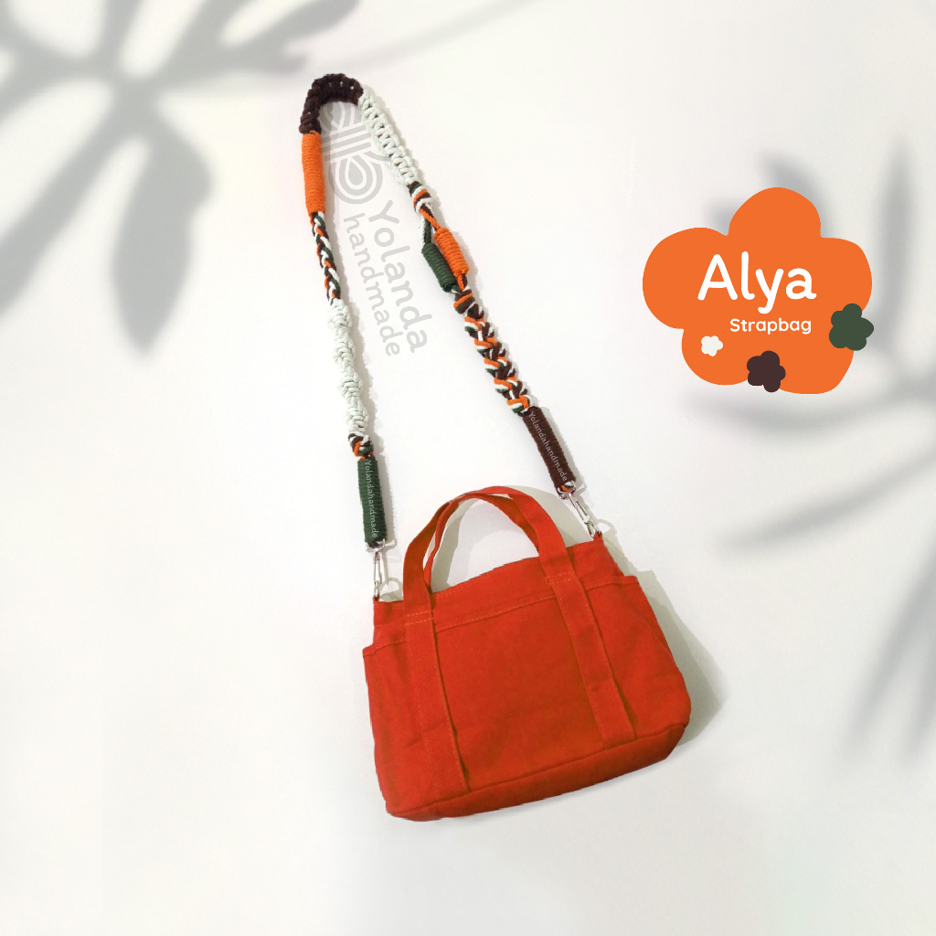 ALYA Tali Strap Bag Macrame | Premium | Tali Kamera | Strap Bag Lucu |  Custom | Puffy Bag | Sling Bag