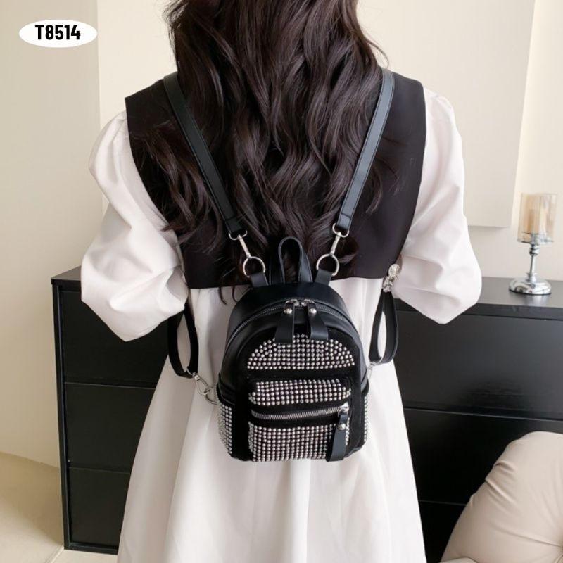 [IMPORT] T8514 - RANSEL MINI WANITA FASHION IMPORT MULTIFUNGSI - ADA 2 TALI - 76BAGSTORE