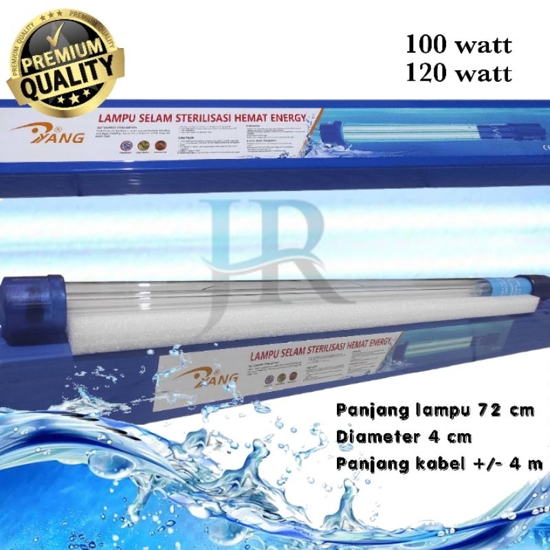 Lampu UV sterilizer ultraviolet penjernih air kolam anti alga bakteri 70 100 120 watt