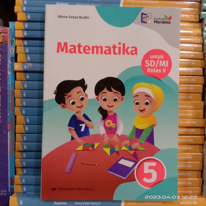 Buku Matematika kelas 5 SD Kurikulum Merdeka Erlangga