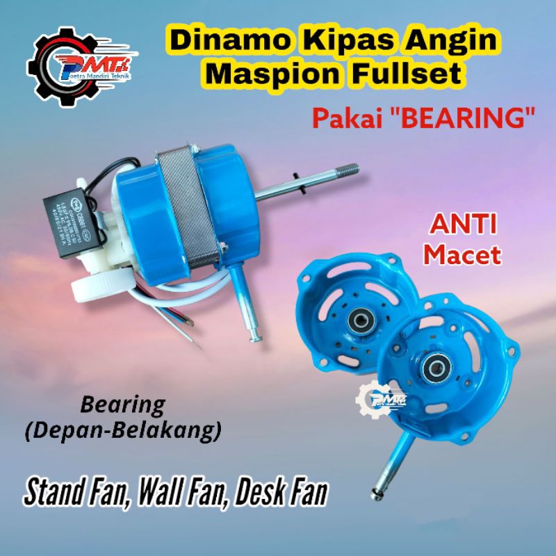 Dinamo Kipas Maspion Model Bearing /Laher - Fullset Mesin Kipas Angin Maspion 12inc 14inc 16inc Paka