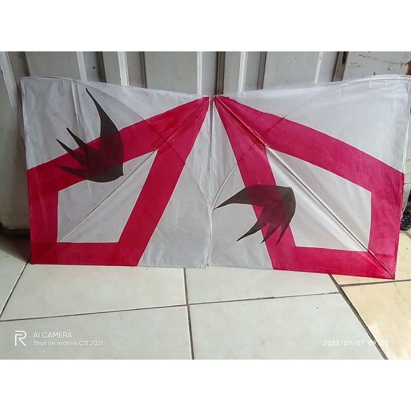layangan stelan biasa. ukuran 54 arku lemes isi 20 pcs