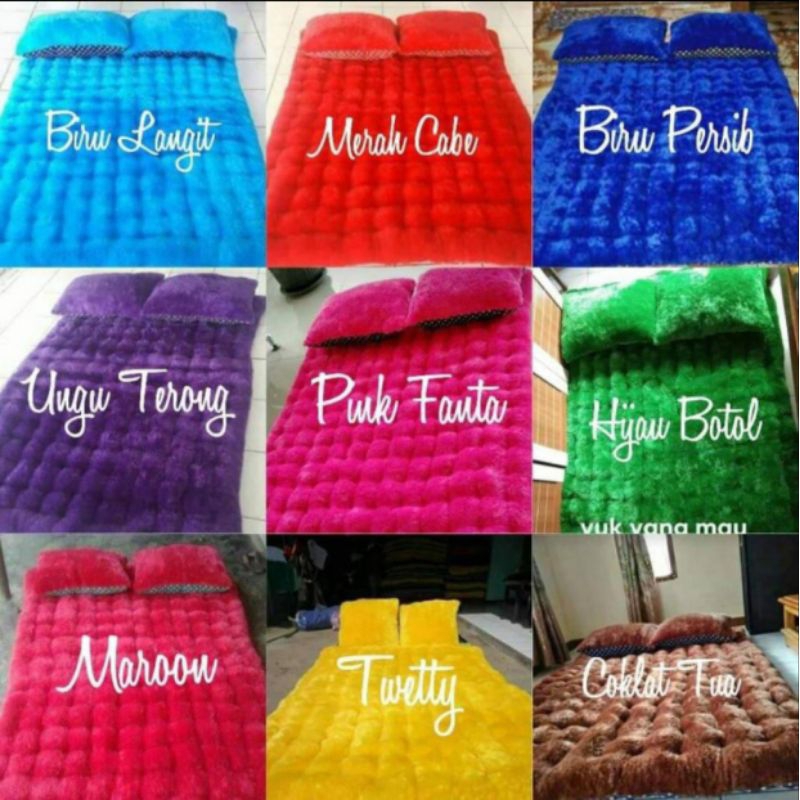 Kasur Bulu Gender Montok (Kasur Tahu Warna Polos)