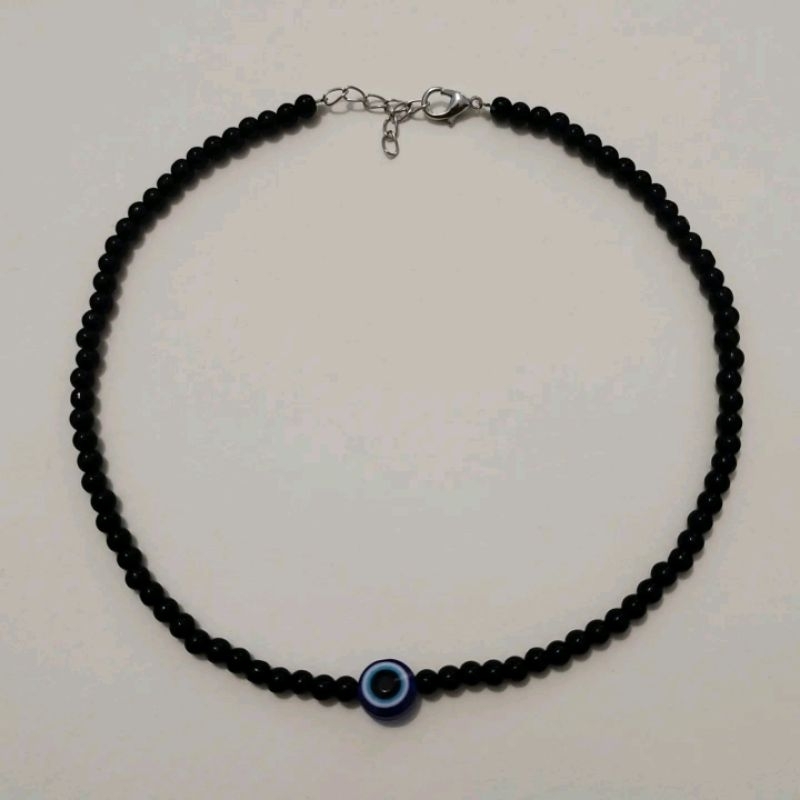 Kalung Hitam Evil Eye// Black Necklace Evil Eye