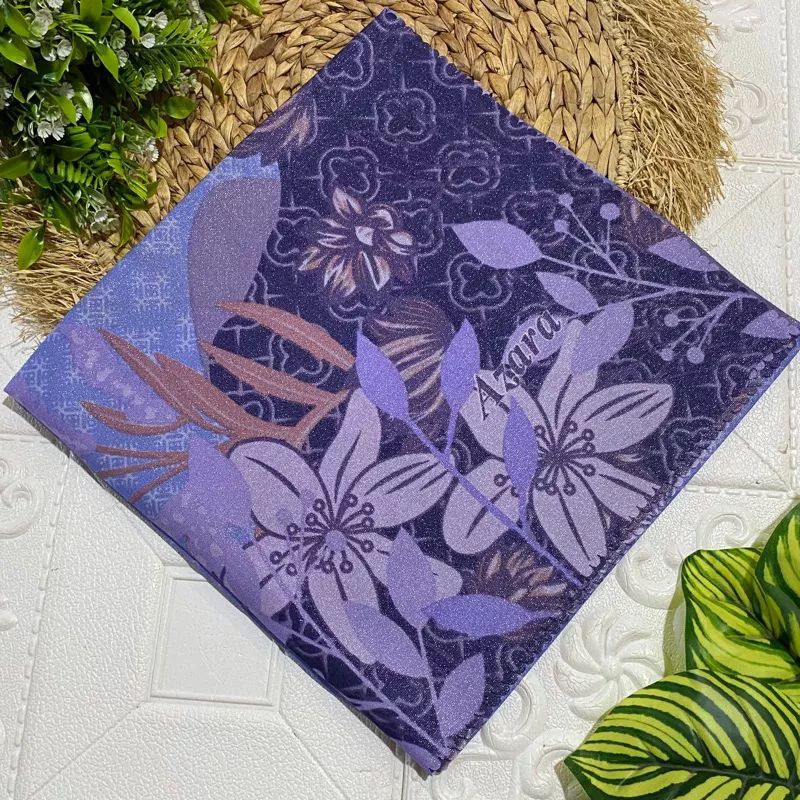 JILBAB CANTIK NUR SINAR LC SEGI EMPAT MOTIF GLMOUR ORIGINAL AZARA
