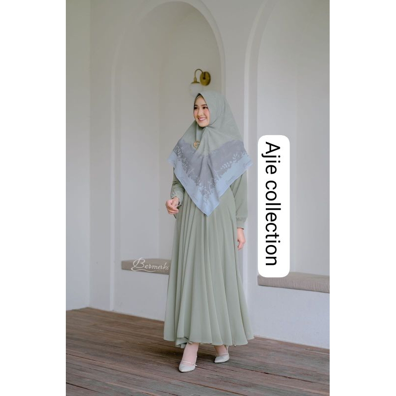 Gamis Set Khimar Kirana Full Printing ORI by BERMERKS