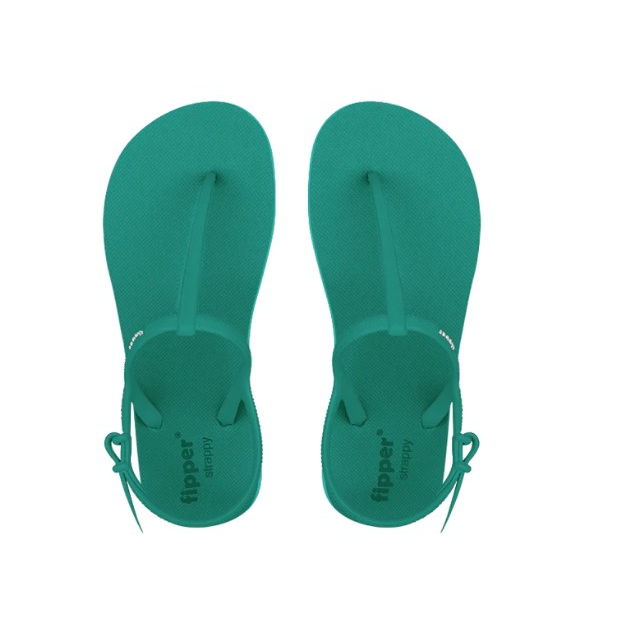 Sandal Fipper Strappy Green Emerald Original