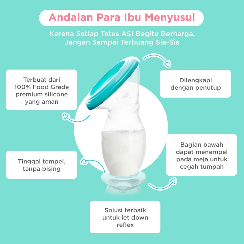 MOOIMOM New Silicone Breast Pump - Penampung ASI