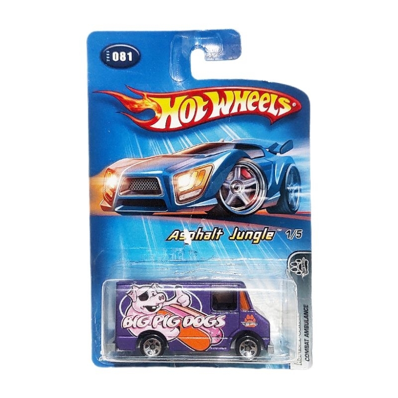 Combat Medic Ambulance Big Pig Dogs Asphalt Jungle HOT WHEELS HOTWHEELS card regular