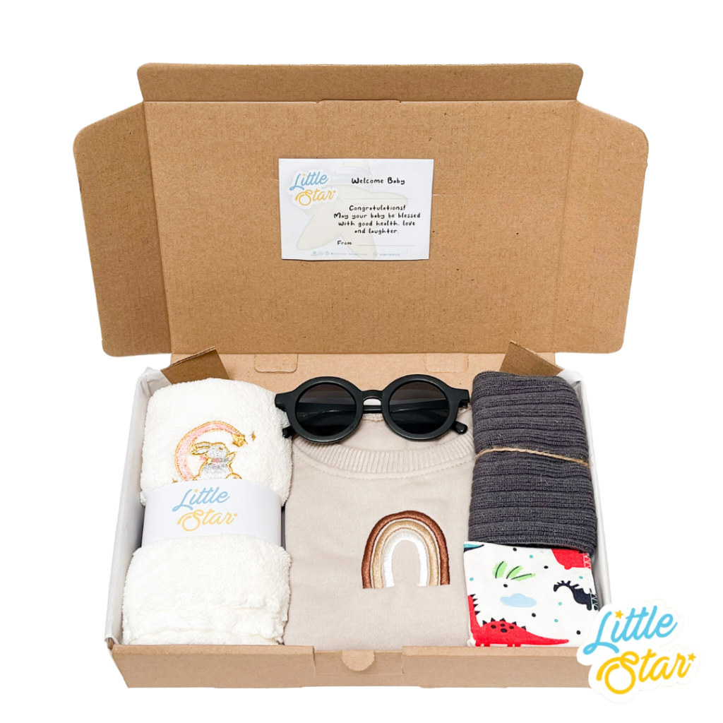 LS 5in1 Hampers Handuk Bedong Bayi Balita 1-3 Tahun Baby Gift Set Kado Sweater Rajut Anak