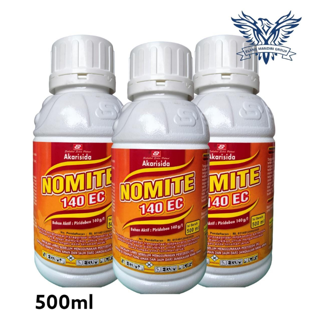 NOMITE 140EC 500ml Piridaben 140 g/l Akarisida Pembasmi Hama Kutu Tungau Pada Tanaman Jeruk Santani 