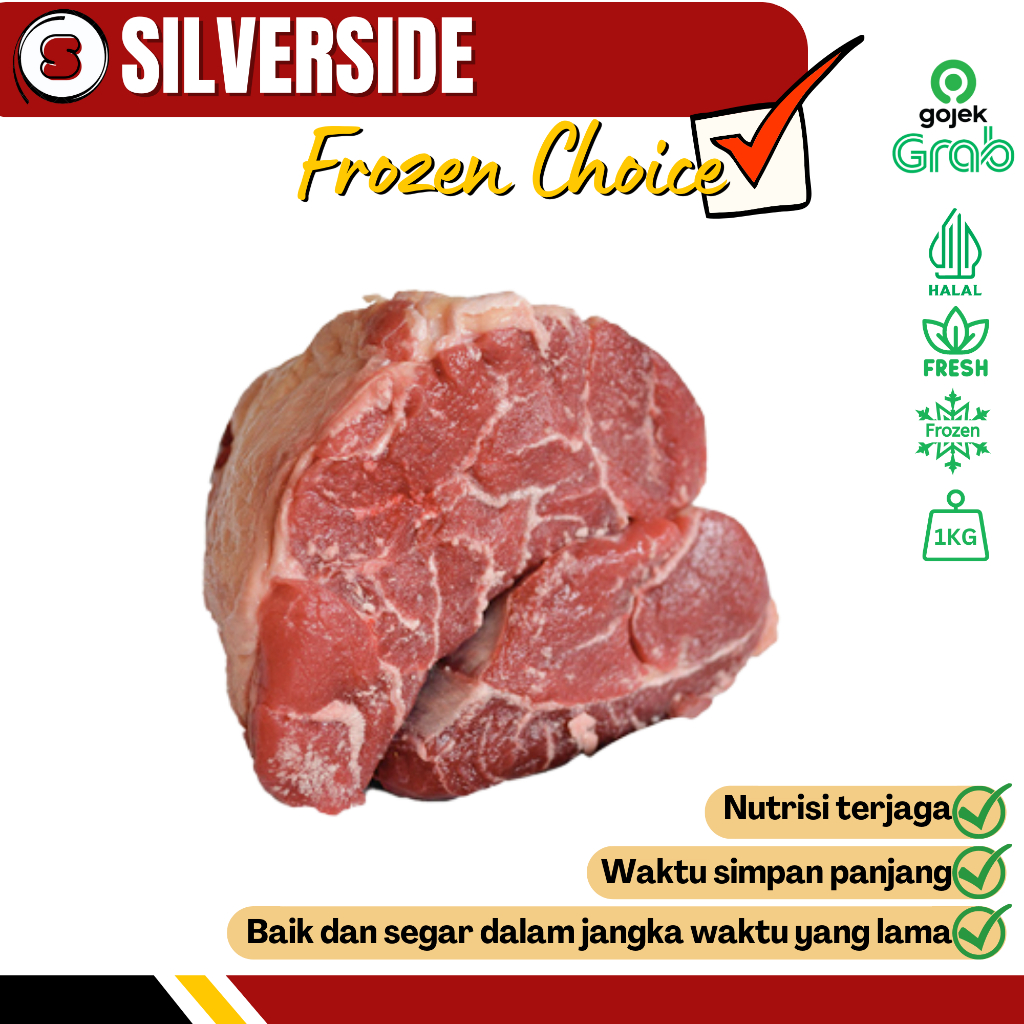 

Sapina Daging Sapi Daging Segar Daging Silverside Halal 1kg