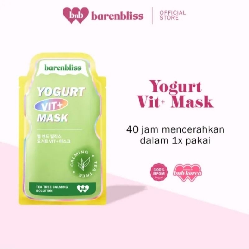 BNB barenbliss Yogurt Vit+ Sheet Mask Tea Tree