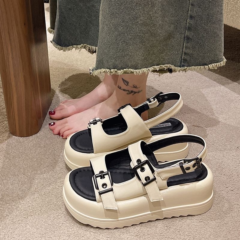 NF36683 - Sandal Wedges Korea Style Fashion Wanita Import