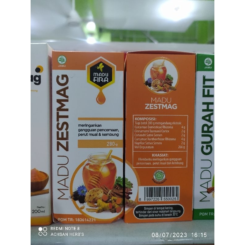 Madu Zestmag 280gr, Madu herbal utk asam lambung, Asli 100%Original
