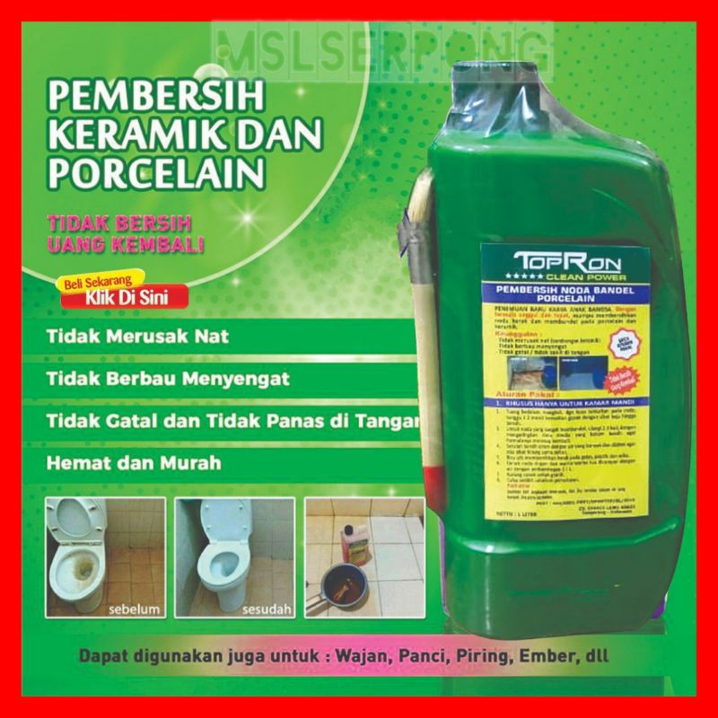 TOPRON PEMBERSIH KAMAR MANDI 1 LITER / PEMBERSIH KAMAR MANDI / TOPRON
