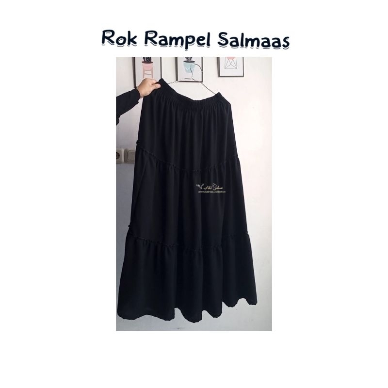 Rok Rampel Salmaas Rok Rampel Jetblack Rok Payung Hitam