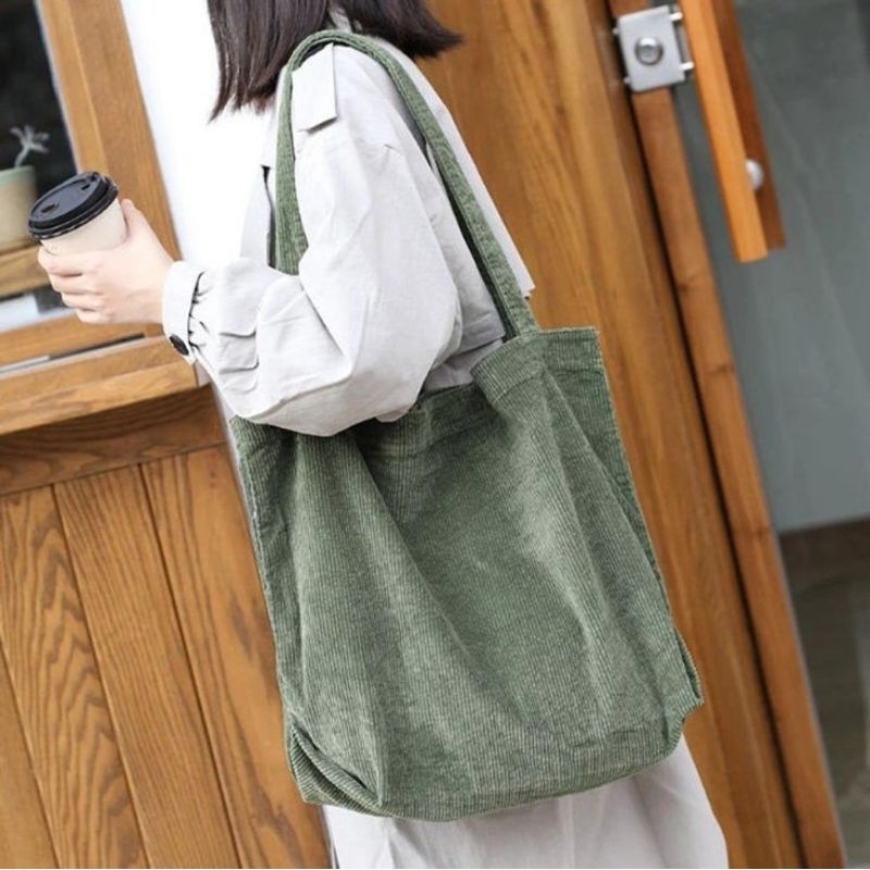 Totebag Polos Premium Korean Style - Tas Sekolah / Kuliah - Tas Remaja