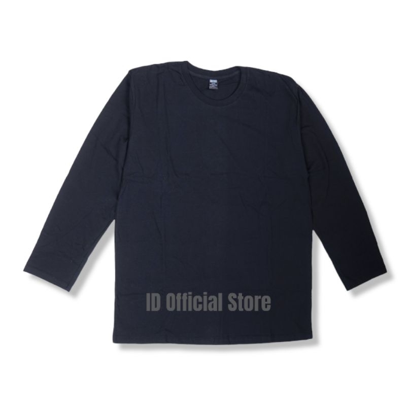 KAOS POLOS PANJANG COTTON COMBED 30S HITAM / KAOS POLOS KATUN / KAOS PANJANG HITAM / GROSIR KAOS POL